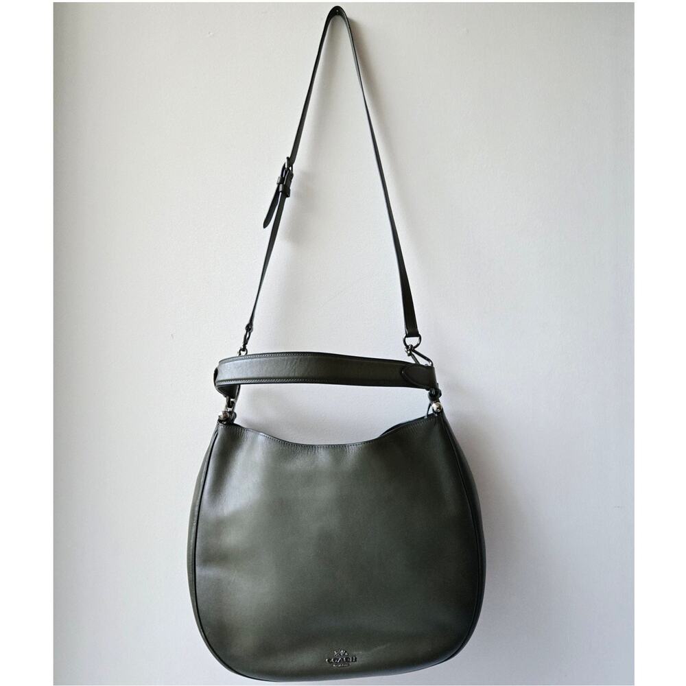 Coach Black and Gray Leather Shoulder Bag - Picture 3 of 16